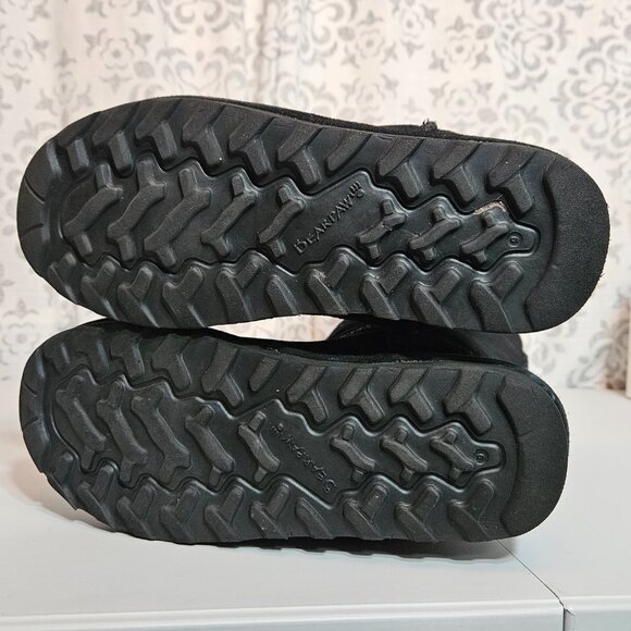 BEARPAW WOMEN'S ELLE TALL SUEDE WINTER PULL ON BOOTS Sz 9 BLACK Wool - Picture 11 of 15